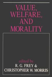 Cover of: Value, welfare, and morality