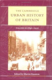 Cover of: The Cambridge Urban History of Britain by Martin Daunton