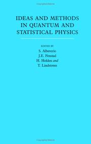 Front cover of Ideas and Methods in Quantum and Statistical Physics by Unknown