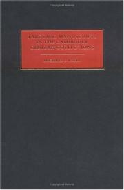 Cover of: Targumic manuscripts in the Cambridge Genizah collections