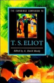 Cover of: The Cambridge companion to T.S. Eliot by edited by A. David Moody.