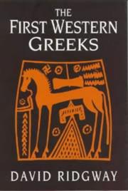 Cover of: The first Western Greeks by David Ridgway