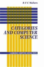 Cover of: Categories and computer science | Richard F. Walters