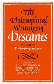 Cover of: The Philosophical Writings of Descartes (Volume 3: The Correspondence