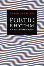 Cover of: Poetic Rhythm by Derek Attridge