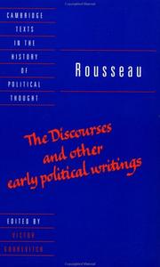 Cover of: The discourses and other political writings by Jean-Jacques Rousseau