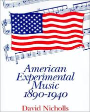 Cover of: American Experimental Music 18901940 by David Nicholls