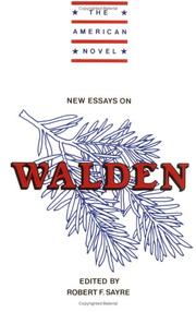 Cover of: New essays on Walden by edited by Robert F. Sayre.