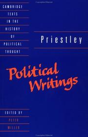Cover of: Political writings | Joseph Priestley