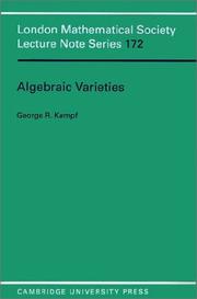 Cover of: Algebraic varieties