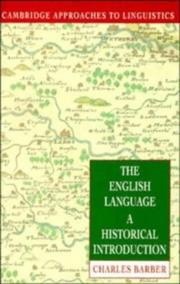 Cover of: The English language: a historical introduction