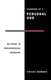 Cover of: Speaking of a Personal God: An Essay in Philosophical Theology