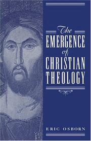 Cover of: The emergence of Christian theology