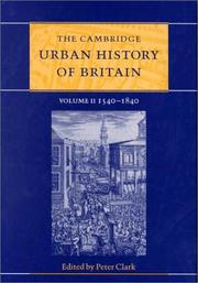 Cover of: The Cambridge Urban History of Britain by Peter Clark