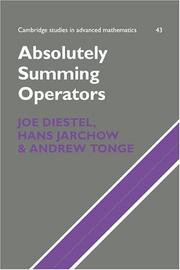 Cover of: Absolutely summing operators | Joseph Diestel