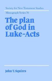 Cover of: The plan of God in Luke-Acts