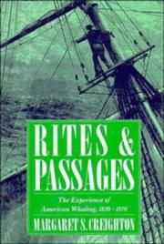 Cover of: Rites and passages by Margaret S. Creighton