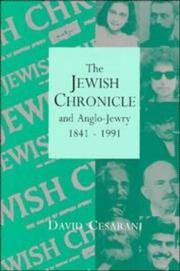 Cover of: The Jewish chronicle and Anglo-Jewry, 1841-1991