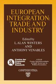 Cover of: European integration by edited by L. Alan Winters and Anthony J. Venables.