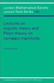 Cover of: Lectures on ergodic theory and Pesin theory on compact manifolds