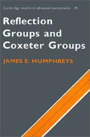 Cover of: Reflection groups and coxeter groups by James E. Humphreys
