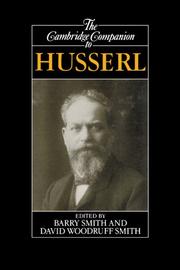 Cover of: The Cambridge companion to Husserl by edited by Barry Smith and David Woodruff Smith.