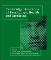 Cover of: Cambridge handbook of psychology, health, and medicine by edited by Andrew Baum ... [et al.].