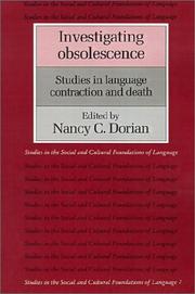 Cover of: Investigating Obsolescence : Studies in Language Contraction and Death