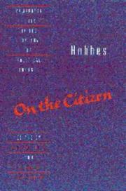 Cover of: On the citizen by Thomas Hobbes