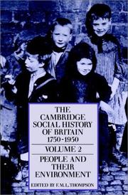 Cover of: The Cambridge Social History of Britain, 17501950 by F. M. L. Thompson