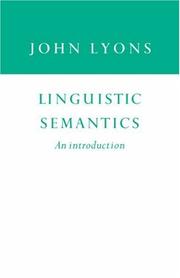 Cover of: Linguistic semantics: an introduction