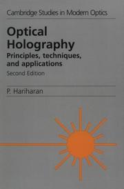 Cover of: Optical holography by P. Hariharan