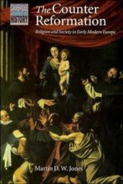 Cover of: The Counter Reformation: religion and society in early modern Europe