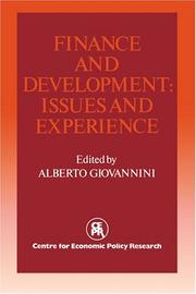 Cover of: Finance and Development: Issues and Experience