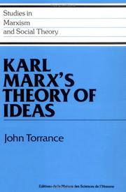 Cover of: Karl Marx's theory of ideas