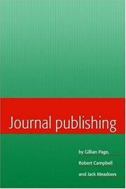 Cover of: Journal publishing