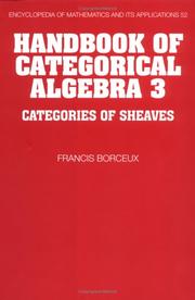 Cover of: Handbook of categorical algebra by Francis Borceux