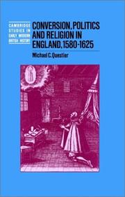 Cover of: Conversion, politics, and religion in England, 1580-1625
