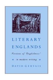 Cover of: Literary Englands by David Gervais