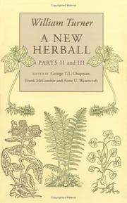 Cover of: William Turner: A New Herball: Parts II and III