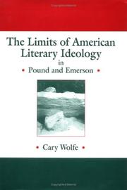 Cover of: The limits of American literary ideology in Pound and Emerson