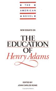 Cover of: New essays on The education of Henry Adams