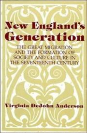 Cover of: New England's Generation by Virginia DeJohn Anderson