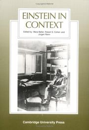 Cover of: Einstein in context by edited by Mara Beller, Robert S. Cohen, and Jürgen Renn.