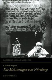 Cover of: Richard Wagner, Die Meistersinger von Nürnberg