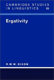 Cover of: Ergativity by Robert M. W. Dixon