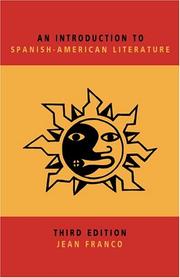 Cover of: An introduction to Spanish-American literature by Franco, Jean.