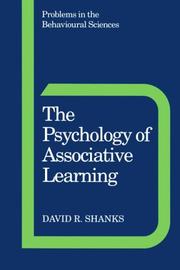 Cover of: The psychology of associative learning by David R. Shanks