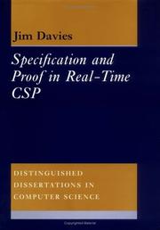 Cover of: Specification and proof in real-time CSP