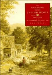 Cover of: The culture of the English people: Iron Age to the Industrial Revolution